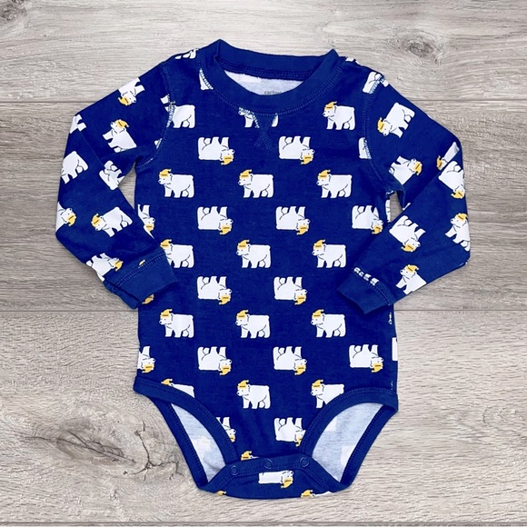 Carter’s Holiday Polar Bear Long Sleeve Bodysuit Onesie 24 Months - Picture 10 of 10